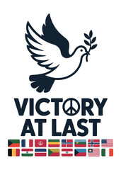 Obraz premium Vj Day Typography Quote T-Shirt Design