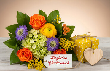 Vibrant Geburtstag Blumenstrauß