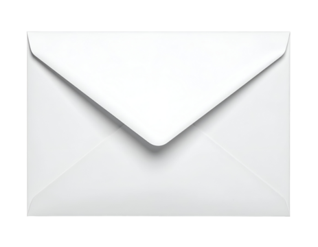 A crisp white envelope with a neatly sealed flap ready for important correspondence or a special message.