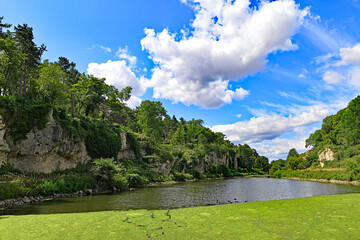 Creswell Crags, in Worksop, Derbyshire, England.
