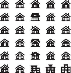 Fototapeta premium Classic House Silhouette Vector DesignCozy Home Outline SVG for Cricut or LaserModern Real Estate House ClipartCottage House Cut File for Crafts and DecorMinimal House Icon for Home Projects