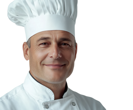 Chef preparing delicious dishes in kitchen culinary bright environment