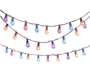 Festive string lights decoration home bright atmosphere