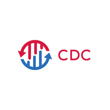 CDC Letter Initial Logo Design Template Vector Illustration