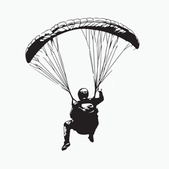 paragliding in the sky