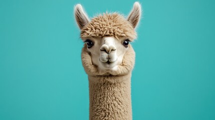 Close-up portrait of an alpaca