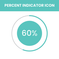 Simple 60% Radial Gauge Progress Icon