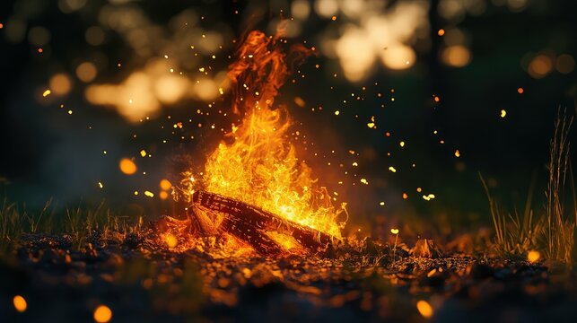 sprks trying to start a fire