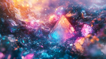 rainbow holographic abstract background