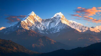 Vast Snow Capped Mountain Range Background