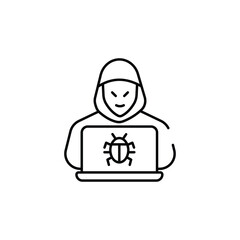 Hacking icon design with white background stock illustration