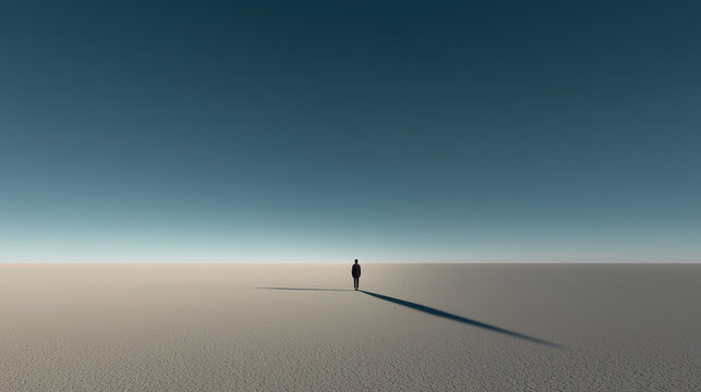 a shadow in emptiness
空虚に伸びる孤独な影