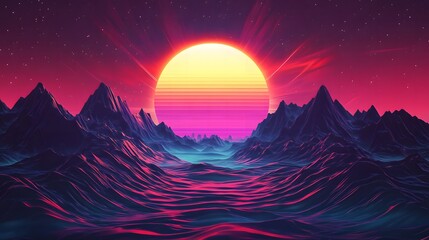 Retro Abstract Holographic Background
