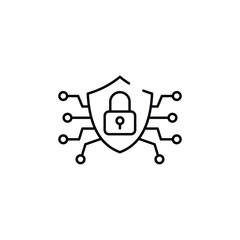 Zero Trust icon design with white background stock illustration