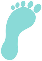 footprint on a white background