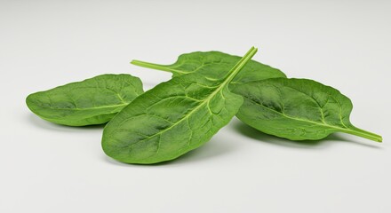 Fresh Green Spinach Leaves Close Up Shot