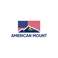American Mount: A patriotic logo featuring a mountain range with the United States flag