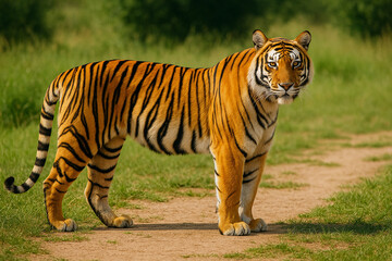 Fototapeta premium Tiger the fiercest animal of Jungle 