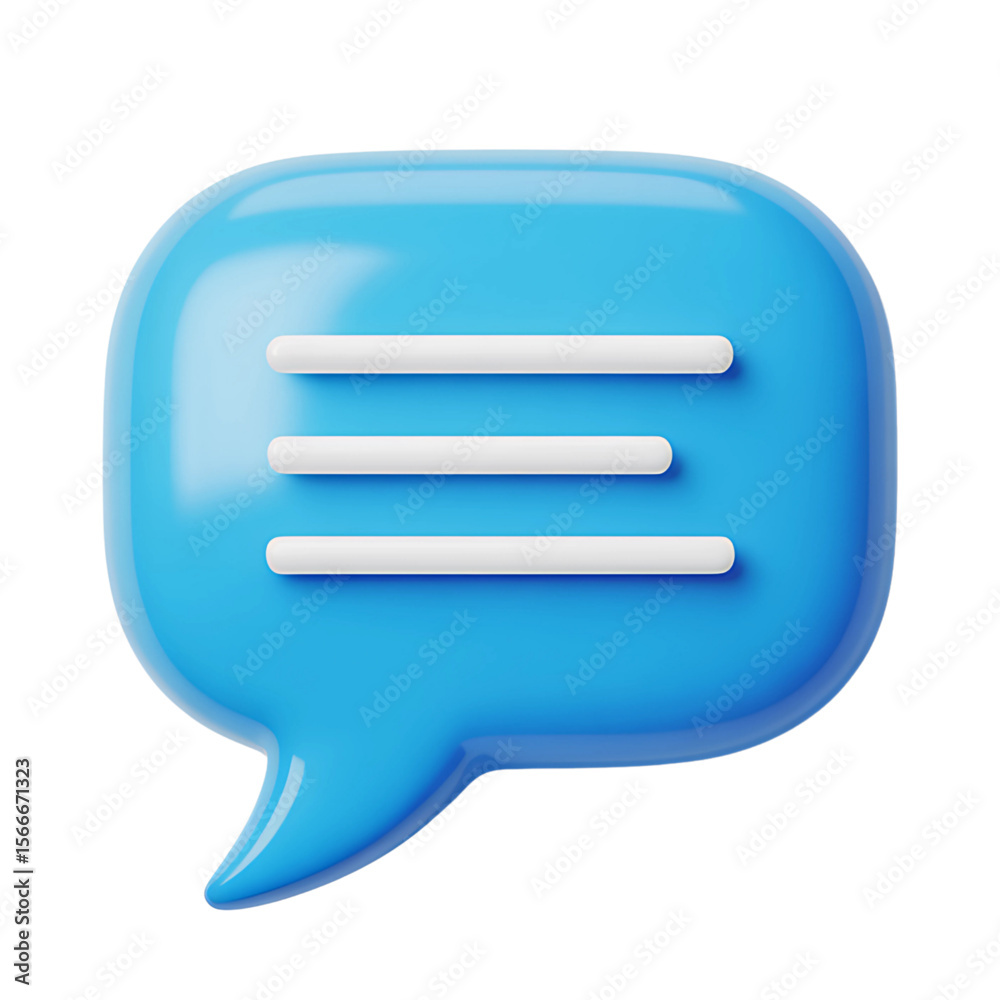 Fototapete contemporary blue speech bubble graphic element designed for use in web design and application inter