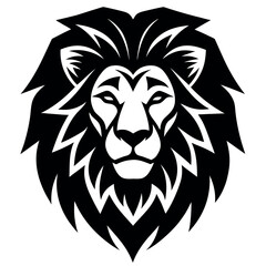 Lion head logo vector illustration.