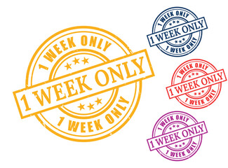 Limited Time Offer 1 Week Only Sale Promotional Rubber Stamps Design Elements
