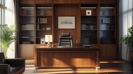 computer office with desk