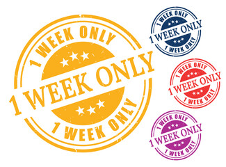 Obraz premium 1 Week Only Sale Design Elements for Marketing Promotions