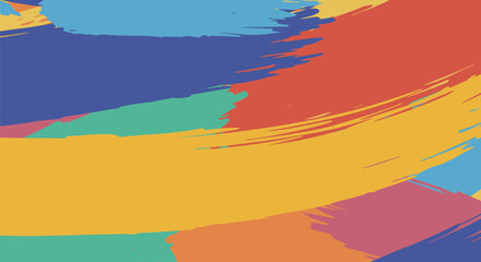 Abstract Colorful Brush Strokes Background