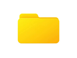 Yellow folder icon isolated on transparent background
