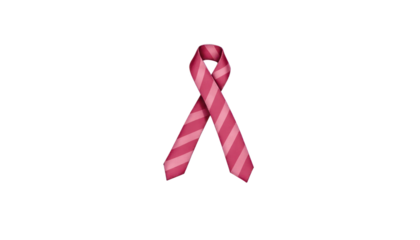 Pink awareness ribbon, a symbol of hope, support, and health pink