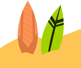 여름_서핑보드모래사장