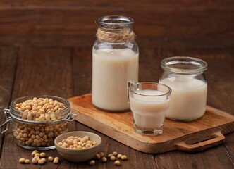 Susu Kedelai. Soy milk is a drink produced from ground soybeans and mixed with water.