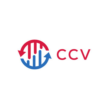 CCV logo design vector template
