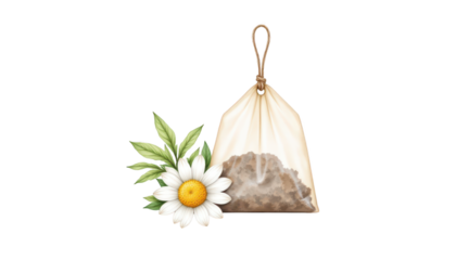 Vibrant flower blossoming beside a bag of enriching soil, gardening essential