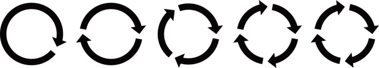 ループ矢印のアイコンセット