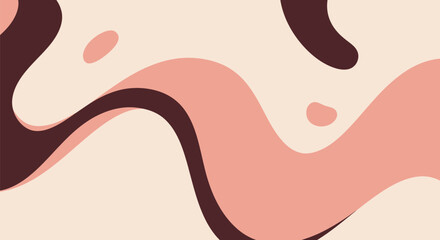 Abstract Background with Soft Pink and Brown Waves