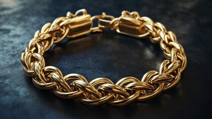Obraz premium photorealistic bracelet gold