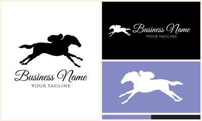 Horse Racing Logo Design Variations.