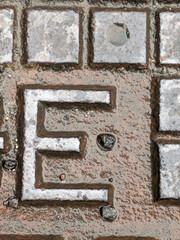 Written Wording in Distressed State Typography Found Ransom Letter E