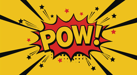 Comic Book Style Pow Sound Effect Graphic © Pvect02