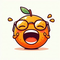 orange fruit laugh