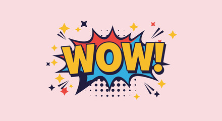 Wow Comic Book Style Exclamation