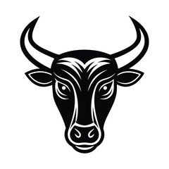 cow head  on white
