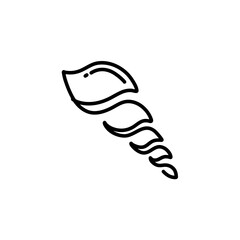 Hand drawn seashell outline illustration