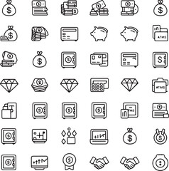 Finance Icons Money, Banking, Investment & Wealth Symbols
