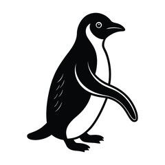 Naklejka premium penguin silhouette vector