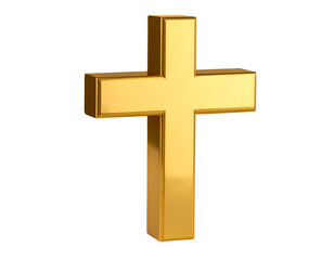 A beautifully rendered golden cross shines brightly, embodying spiritual significance and reverence.