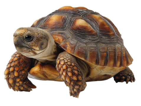 A close-up image of a stately tortoise, showcasing its intricately patterned shell, wrinkled skin, and wise, contemplative eyes, embodies patience and resilience.