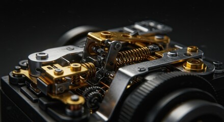 Detailed view of engine parts