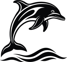 silhouette of a dolphin